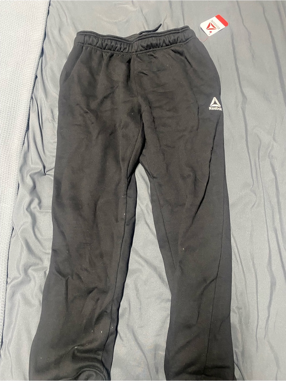 Reebok Black Slim Logo Sweatpants